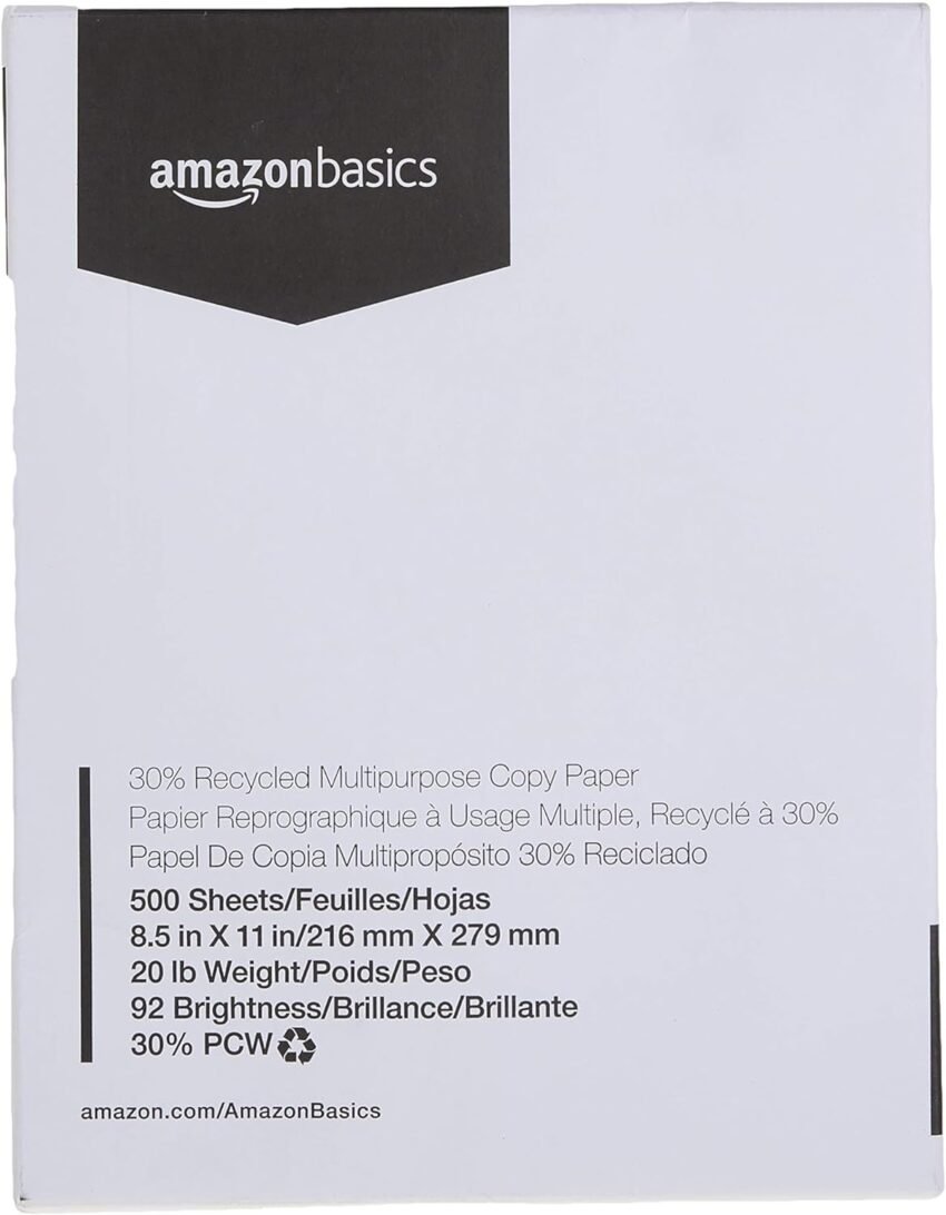 Amazon Basics 20lb Copy Printer Paper