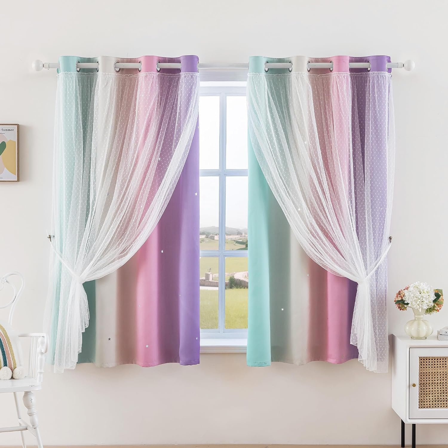 girl decor window treatments